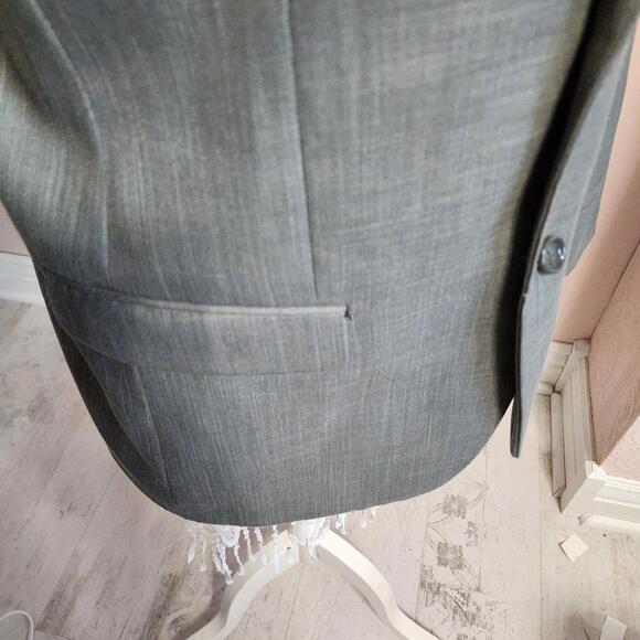 gray Caravelli Blazer Sport Coat Mens 40R Gray Double Vented Viscose Blend WWW18 - Picture 3 of 16